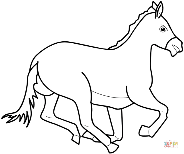 Horse coloring #2, Download drawings