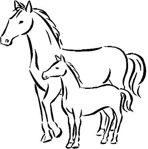 Horse coloring #10, Download drawings