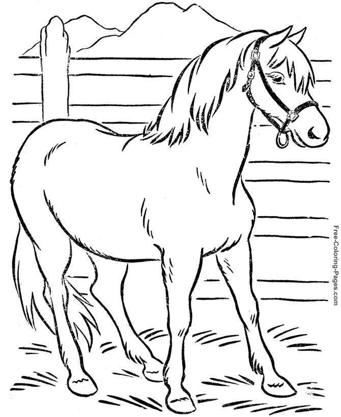 Horse coloring #16, Download drawings