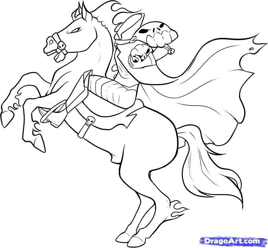 Horsemen coloring #7, Download drawings