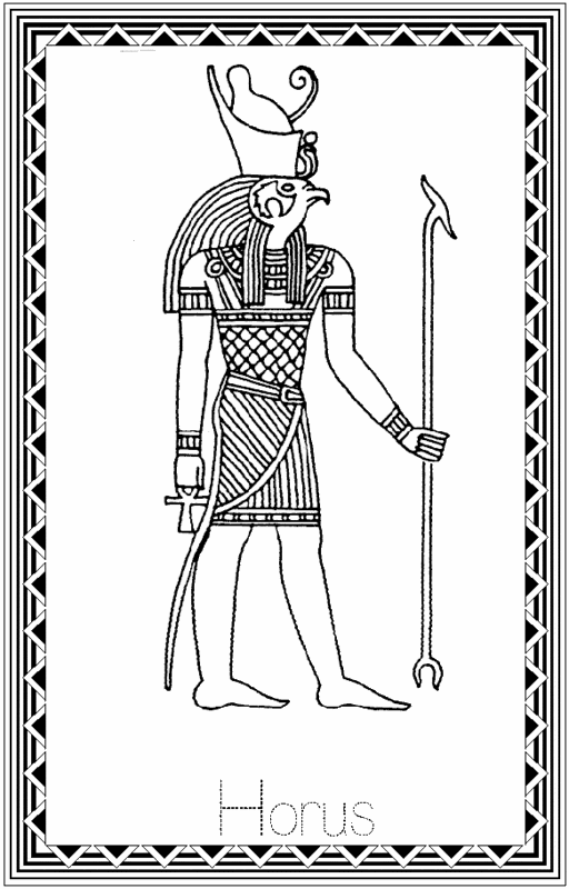 Horus coloring #3, Download drawings