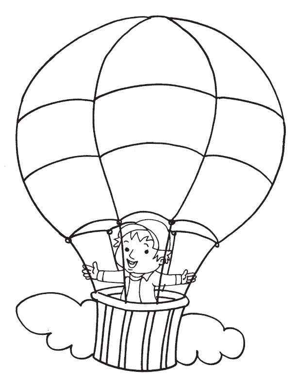 Hot Air Balloon coloring #1, Download drawings