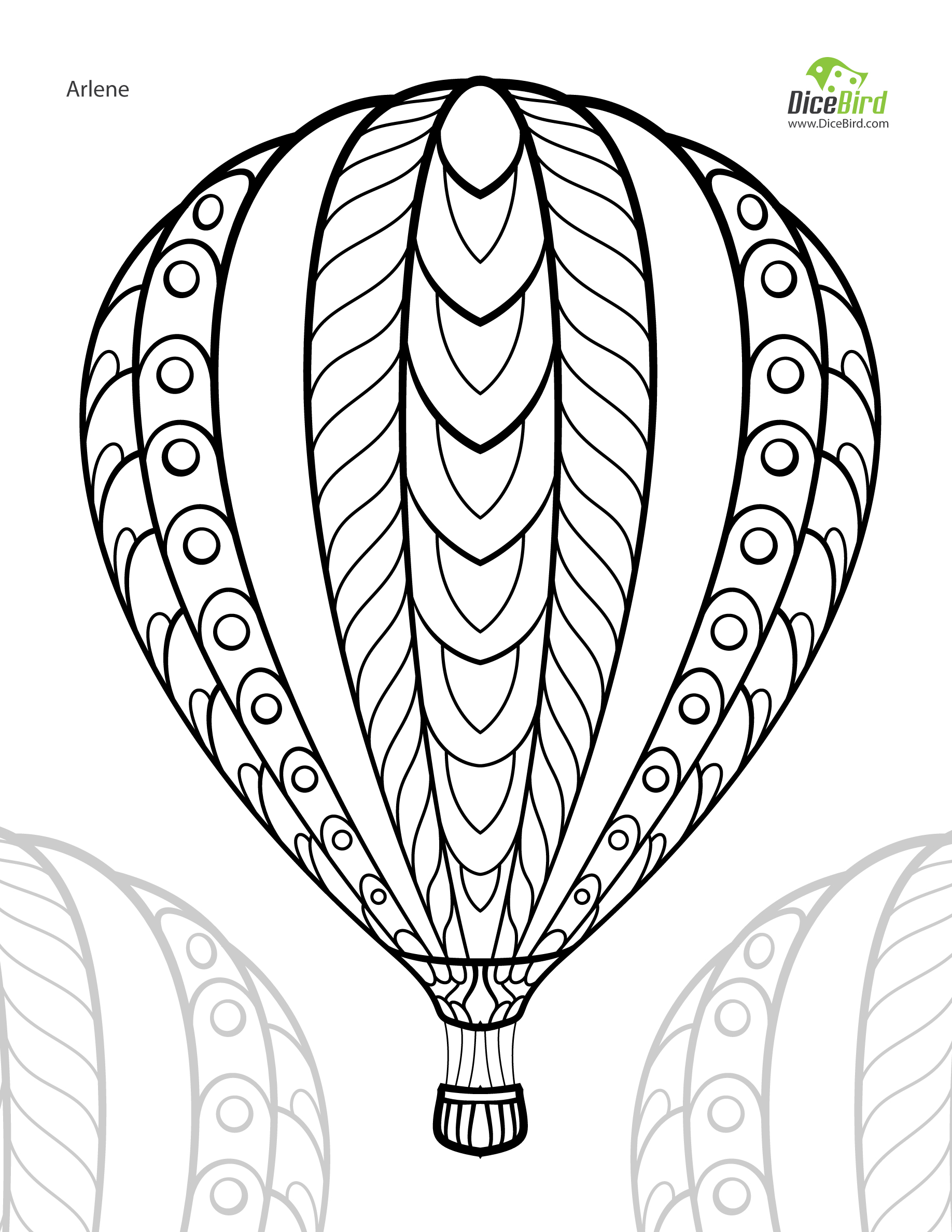 Hot Air Balloon coloring #7, Download drawings