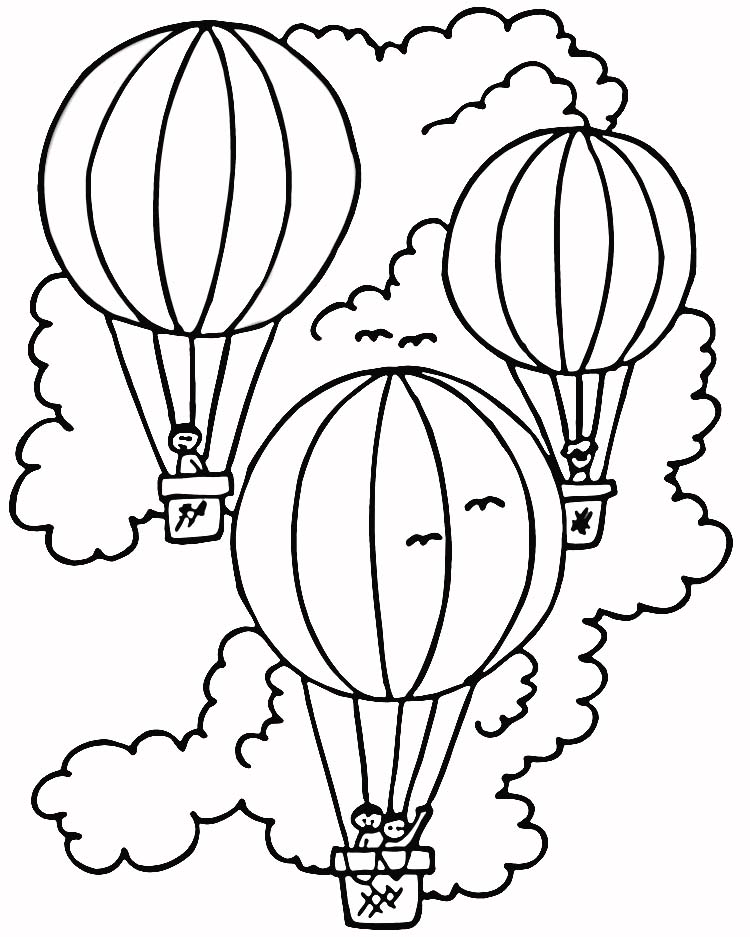 Hot Air Balloon coloring #16, Download drawings