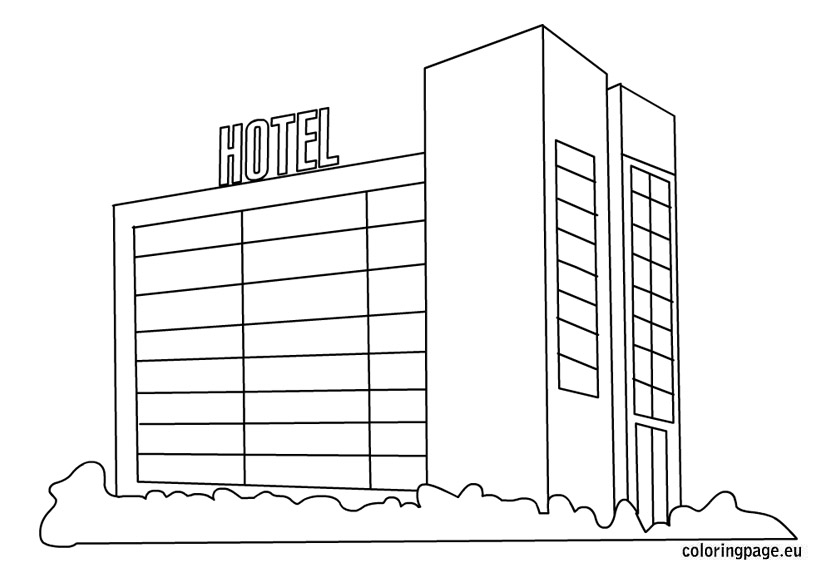Hotel coloring #16, Download drawings