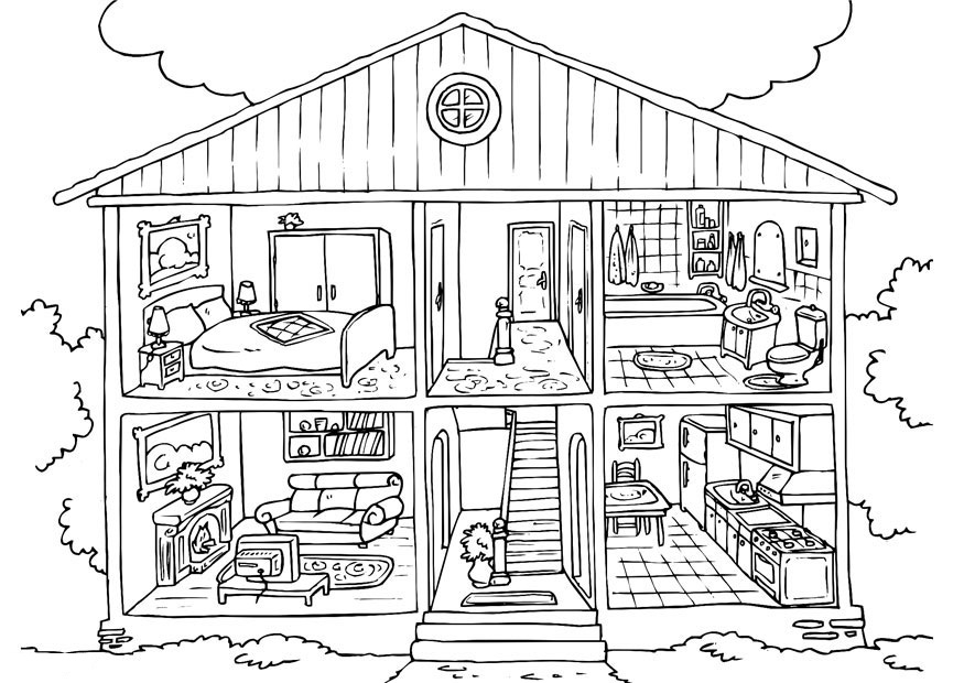 House coloring #18, Download drawings