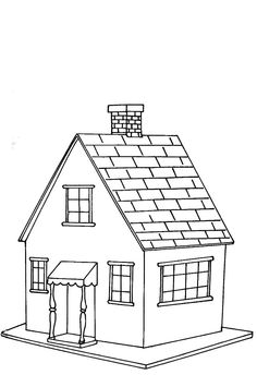House coloring #4, Download drawings