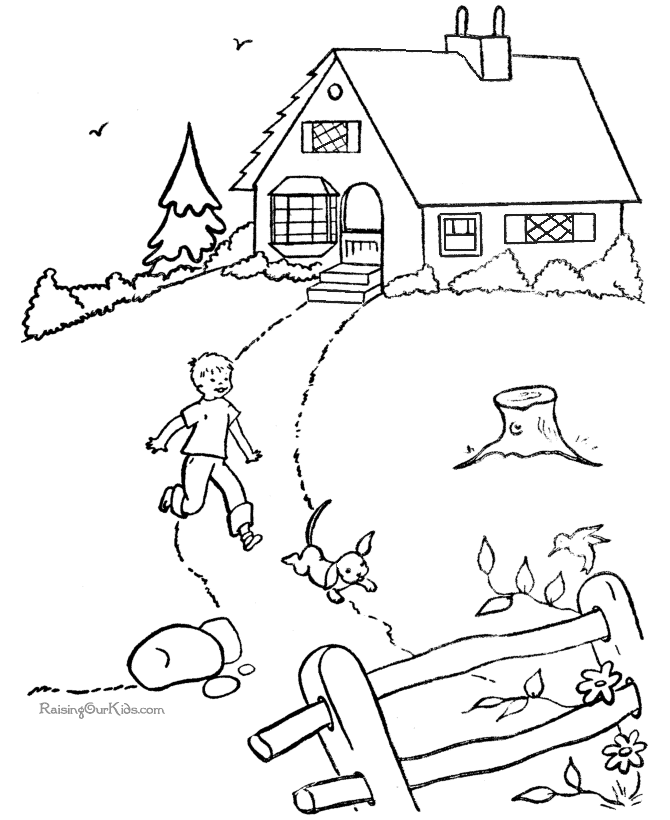 House coloring #7, Download drawings