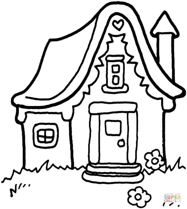 House coloring #12, Download drawings