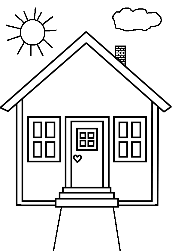 House coloring #14, Download drawings