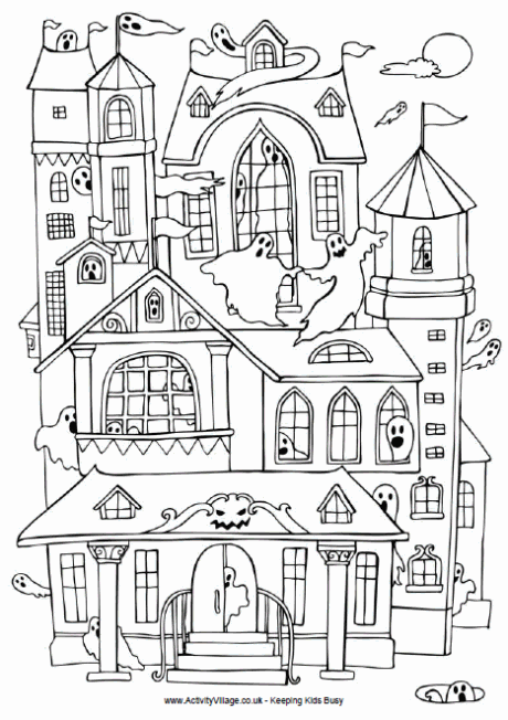 Mansion coloring #2, Download drawings