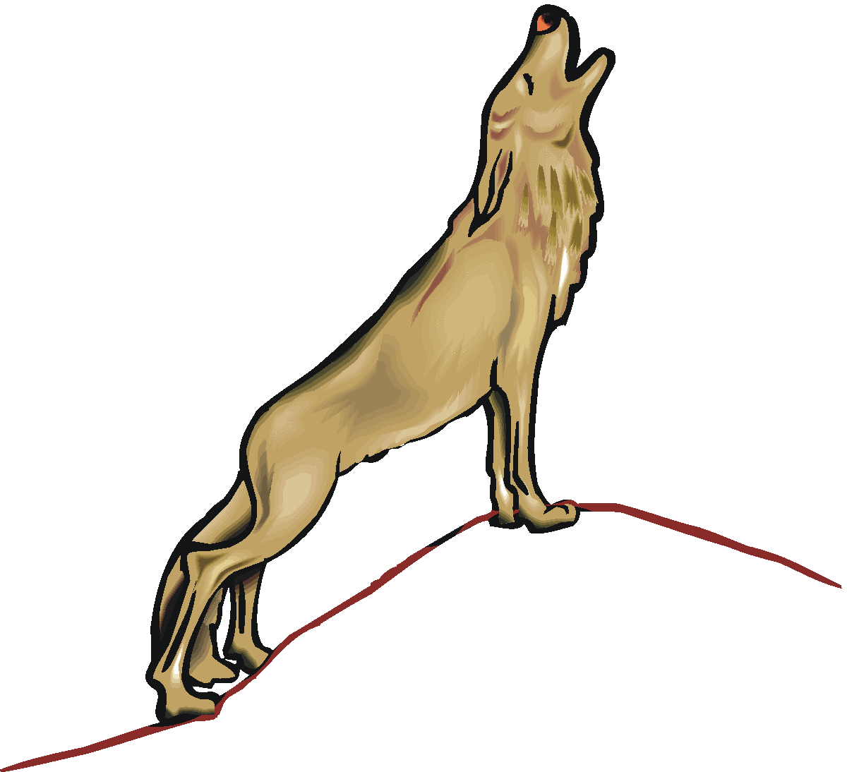 Howling Wolf clipart #4, Download drawings