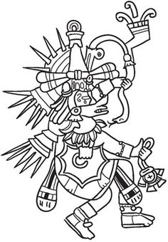 Huitzilopochtli coloring #18, Download drawings