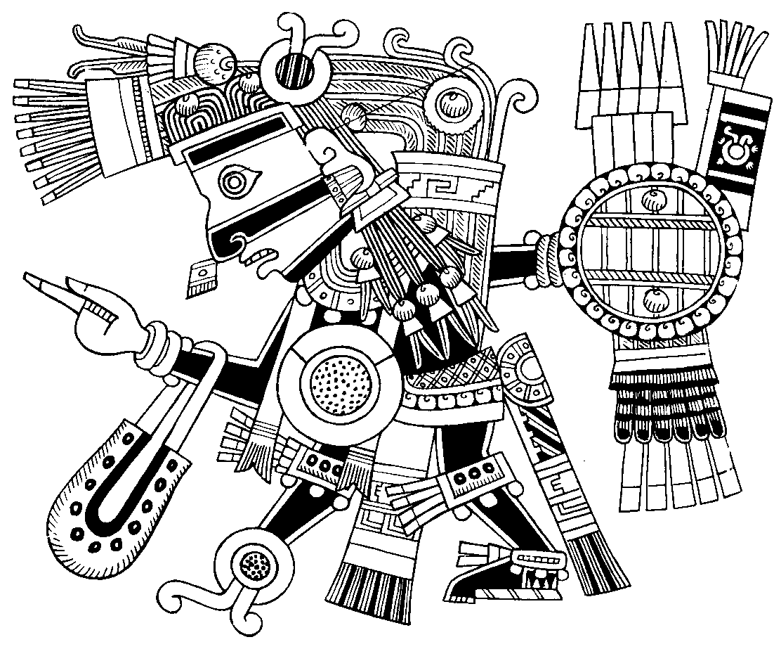 Huitzilopochtli coloring #5, Download drawings