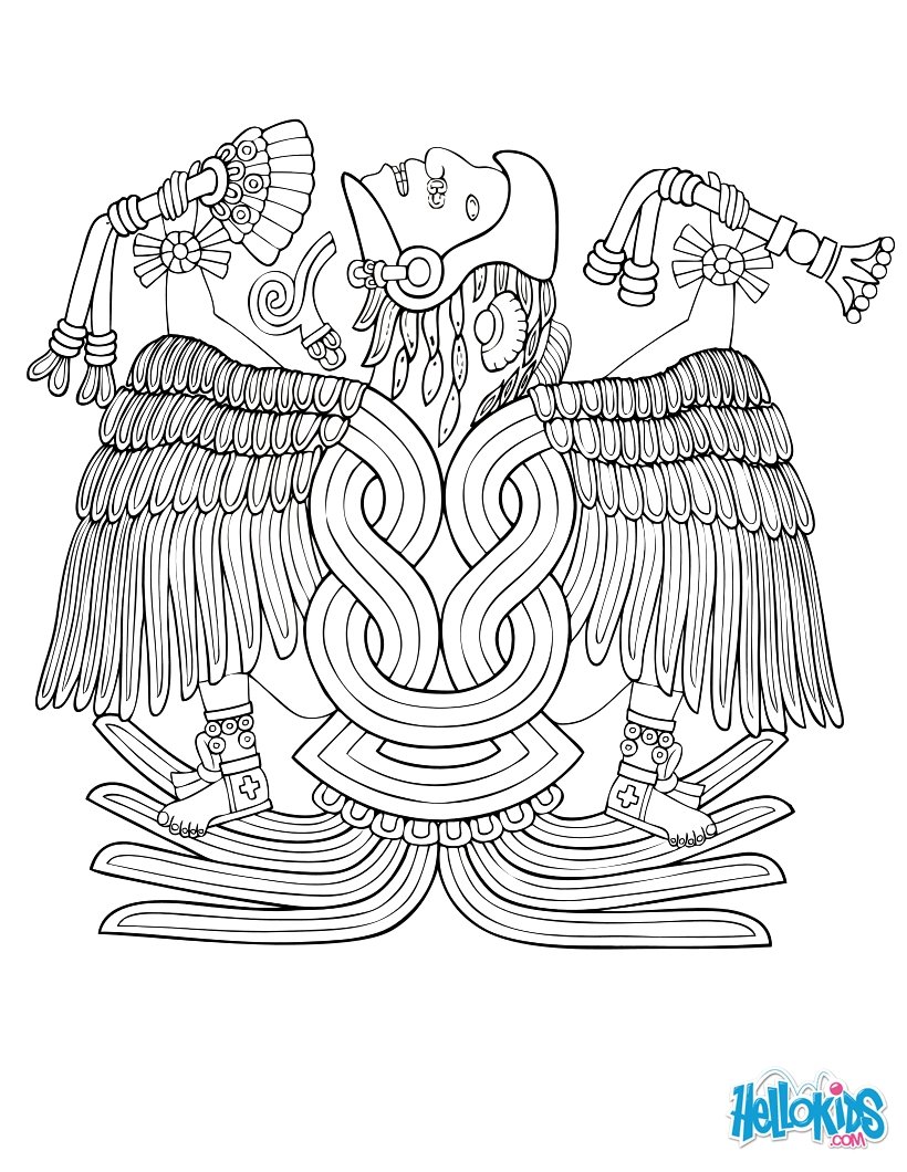Huitzilopochtli coloring #10, Download drawings