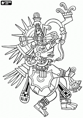 Huitzilopochtli coloring #15, Download drawings