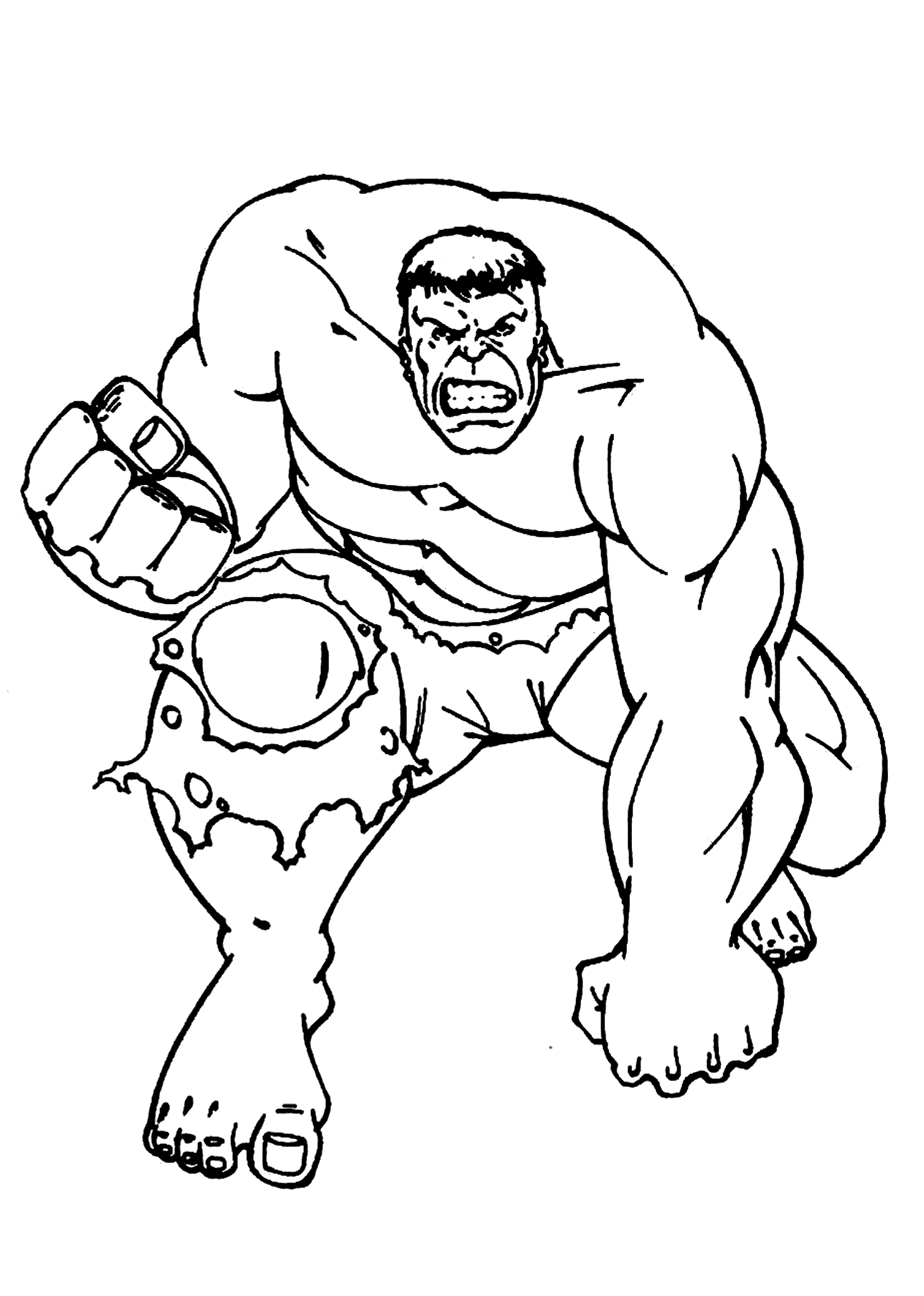 Hulk coloring #7, Download drawings