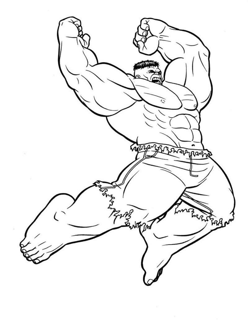 Hulk coloring #5, Download drawings