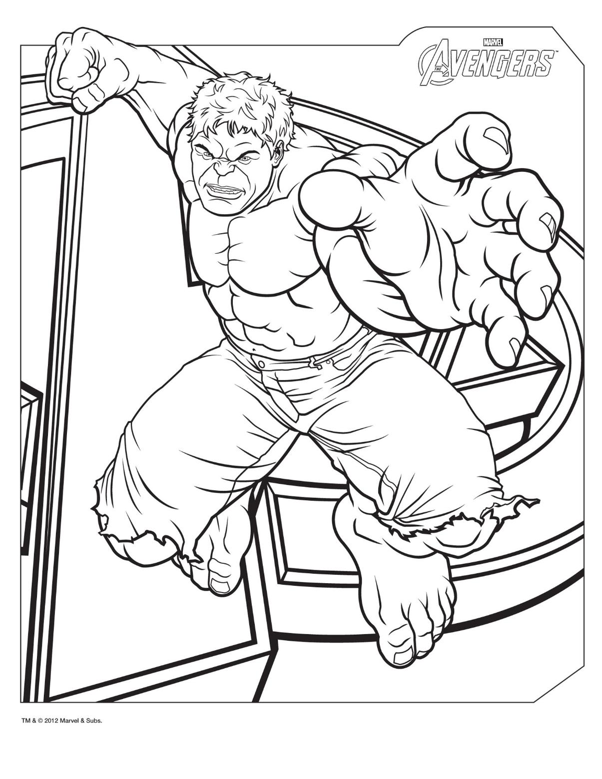 Hulk coloring #4, Download drawings