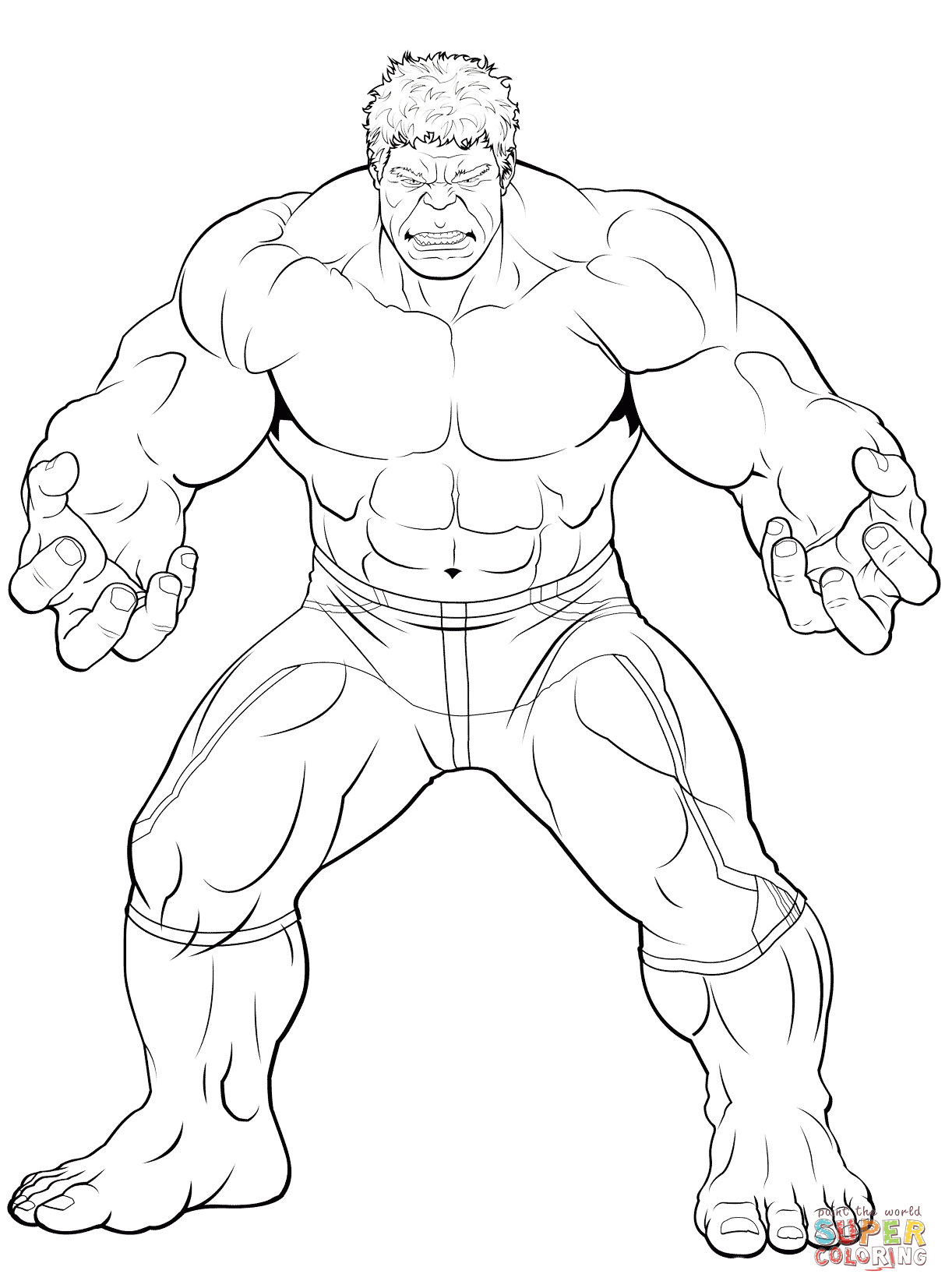 Hulk coloring #6, Download drawings