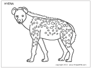 Hyena coloring #15, Download drawings