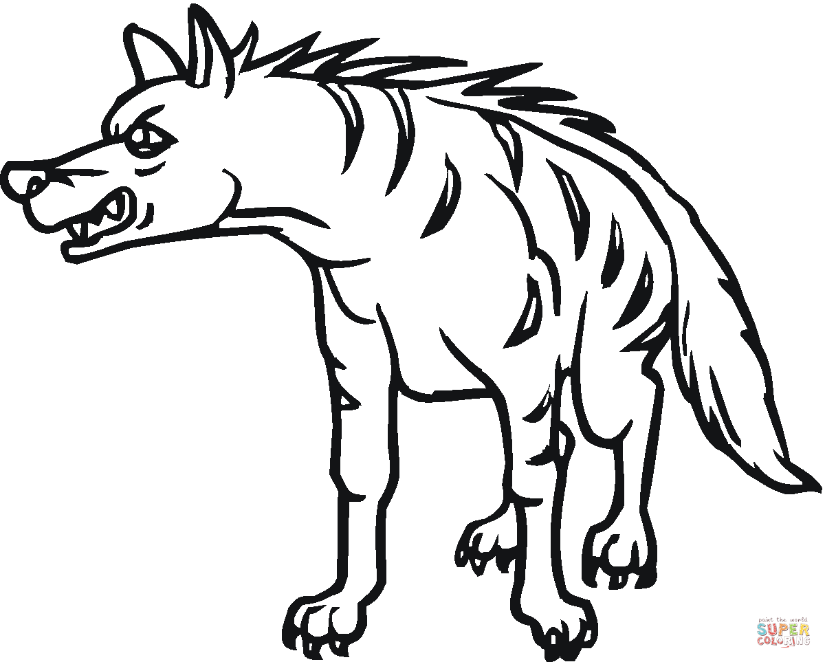 Hyena coloring #13, Download drawings