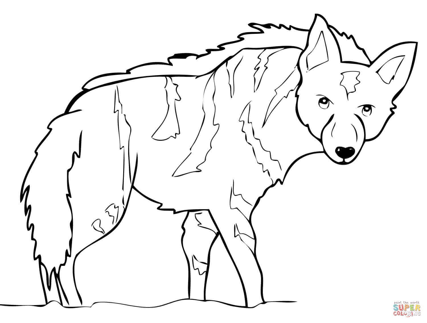 Hyena coloring #10, Download drawings