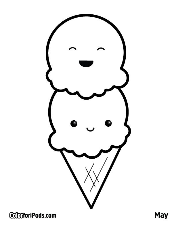 Ice Cream coloring #3, Download drawings