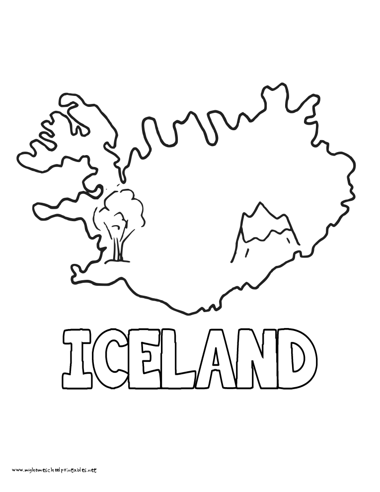 Iceland coloring #13, Download drawings