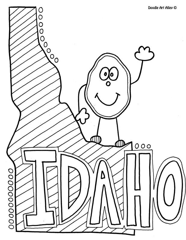 Idaho coloring #15, Download drawings