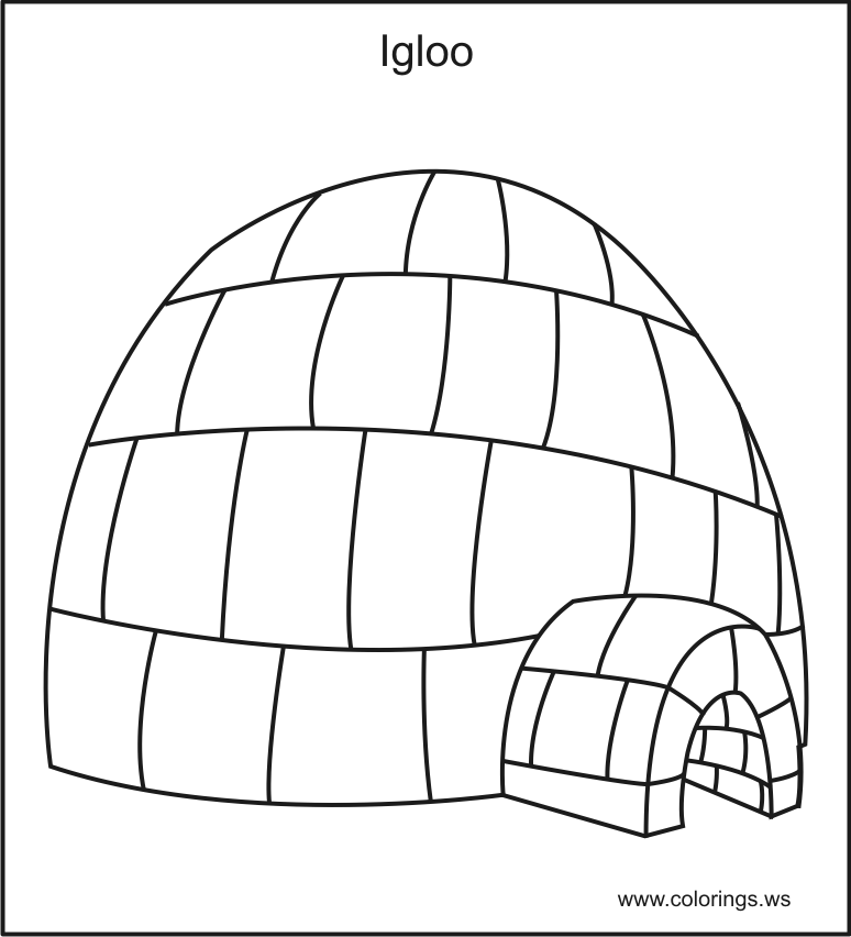 Igloo coloring #20, Download drawings