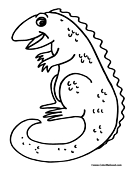 Iguana coloring #9, Download drawings