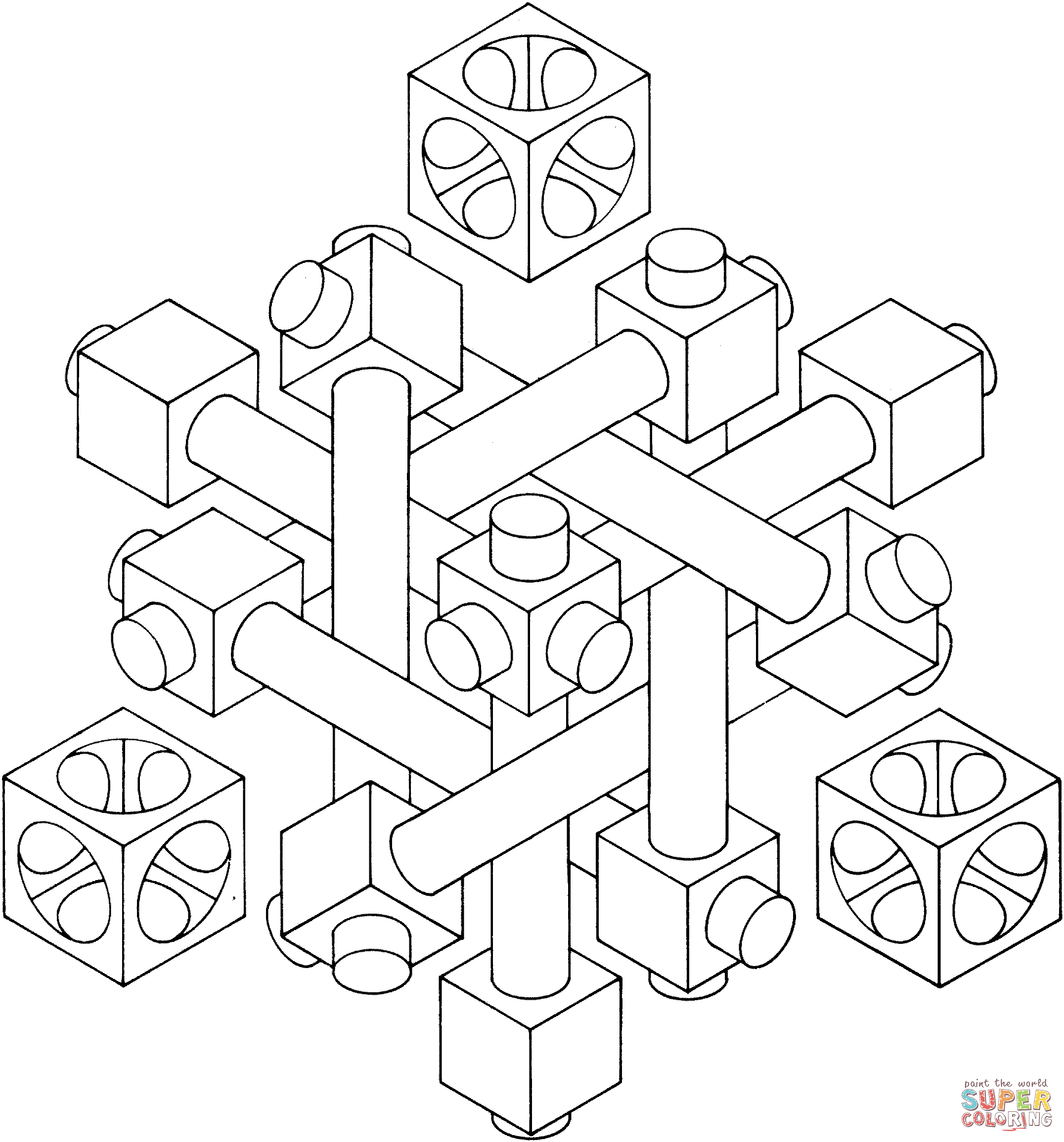 Illusion coloring #5, Download drawings