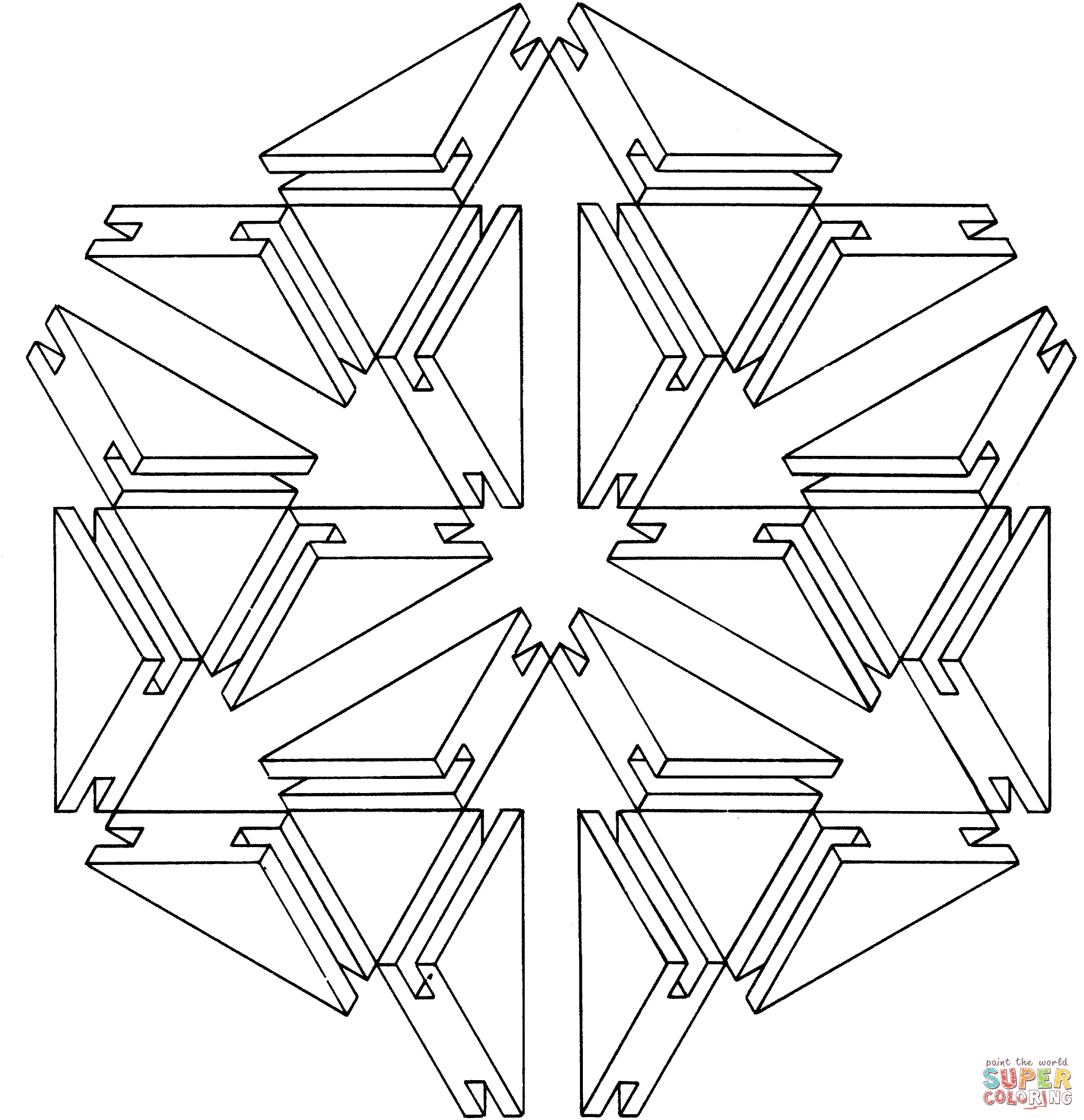 Optical Illusion coloring #6, Download drawings