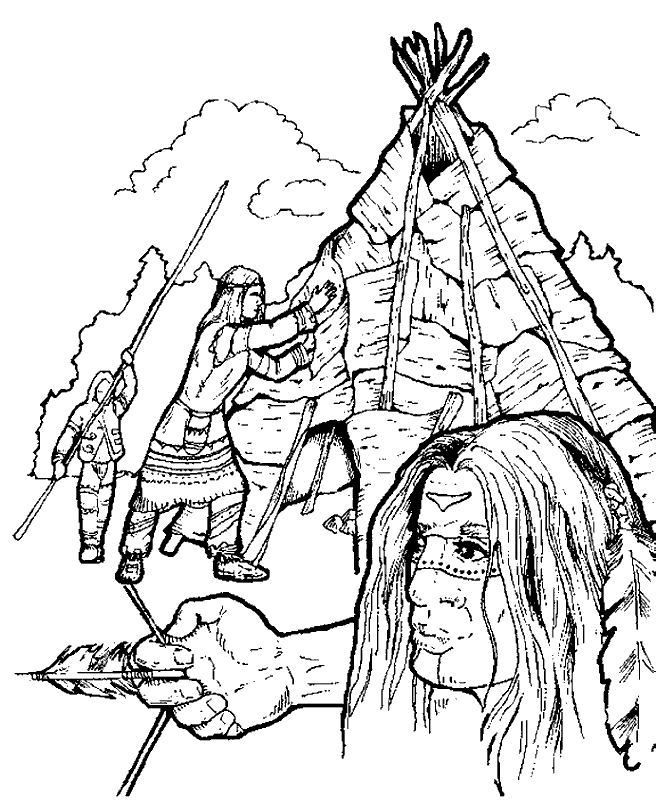 Indian coloring #9, Download drawings