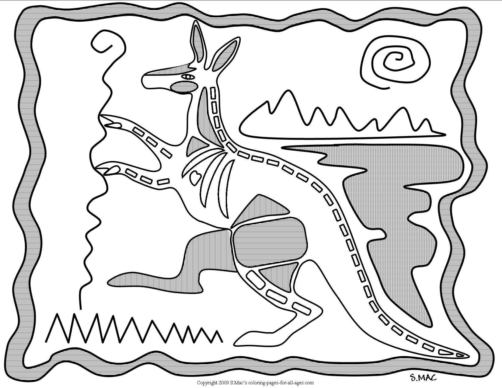 Indigenous Art coloring #4, Download drawings