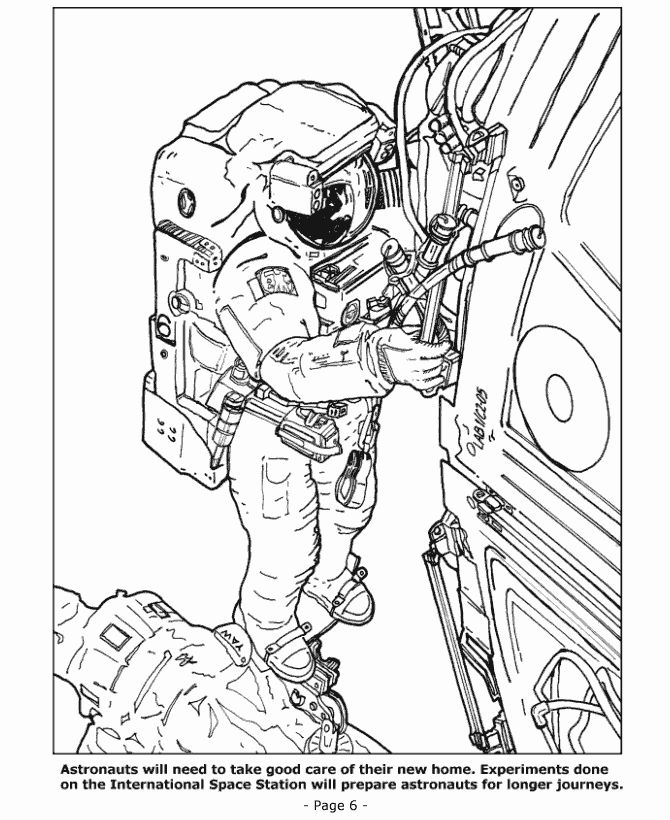 International Space Station coloring #6, Download drawings