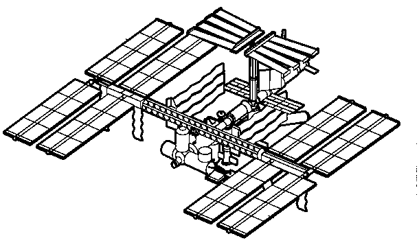 International Space Station coloring #7, Download drawings