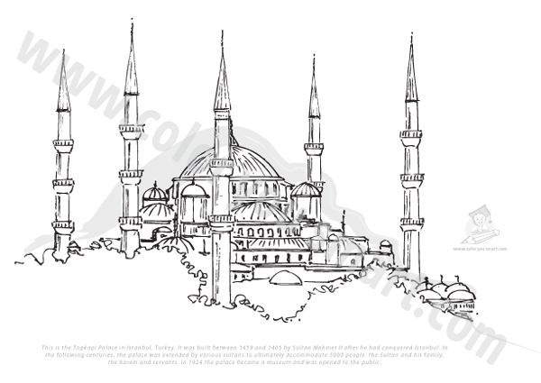 Istanbul coloring #5, Download drawings