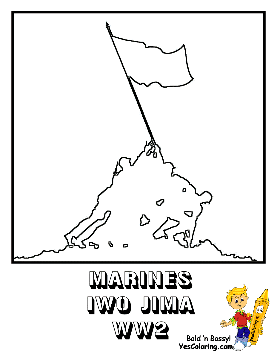Iwo Jima coloring #4, Download drawings