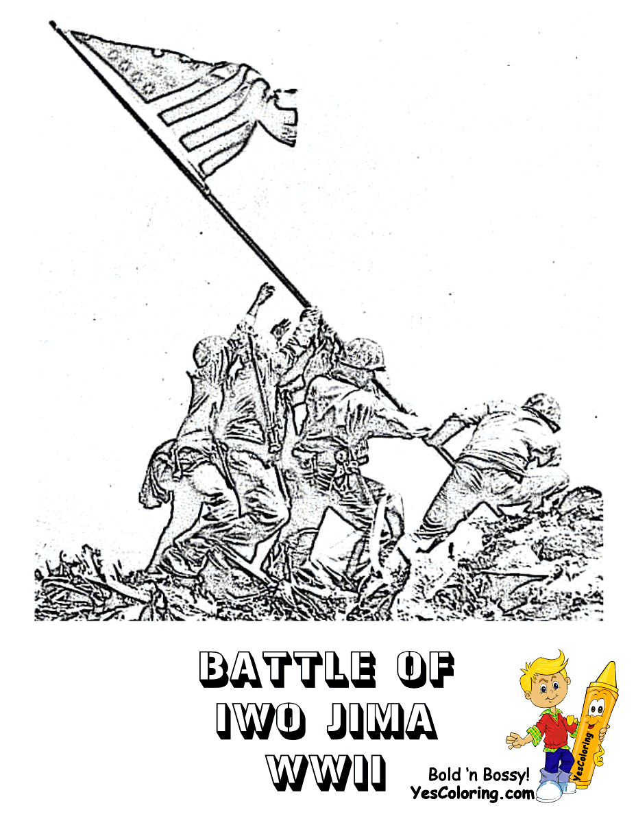 Iwo Jima coloring #18, Download drawings
