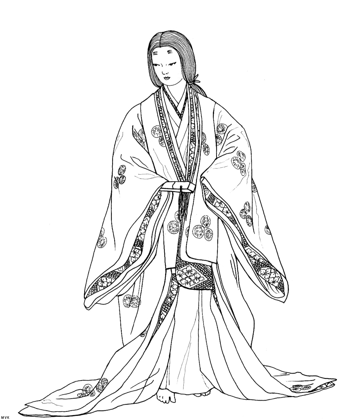 Japanese Clothes coloring #19, Download drawings
