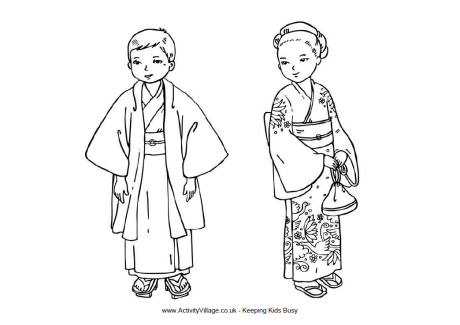 Japanese Clothes coloring #18, Download drawings