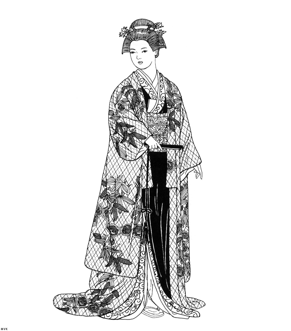 Japanese Clothes coloring #9, Download drawings