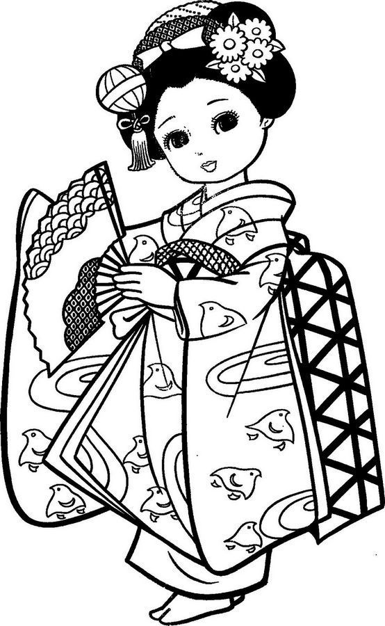 Japanese Clothes coloring #12, Download drawings