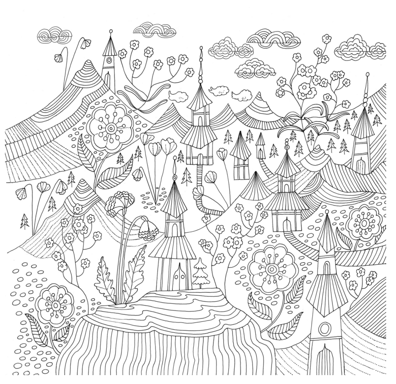 Japanese Garden coloring #5, Download drawings