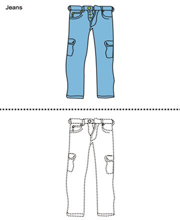 Jeans coloring #15, Download drawings