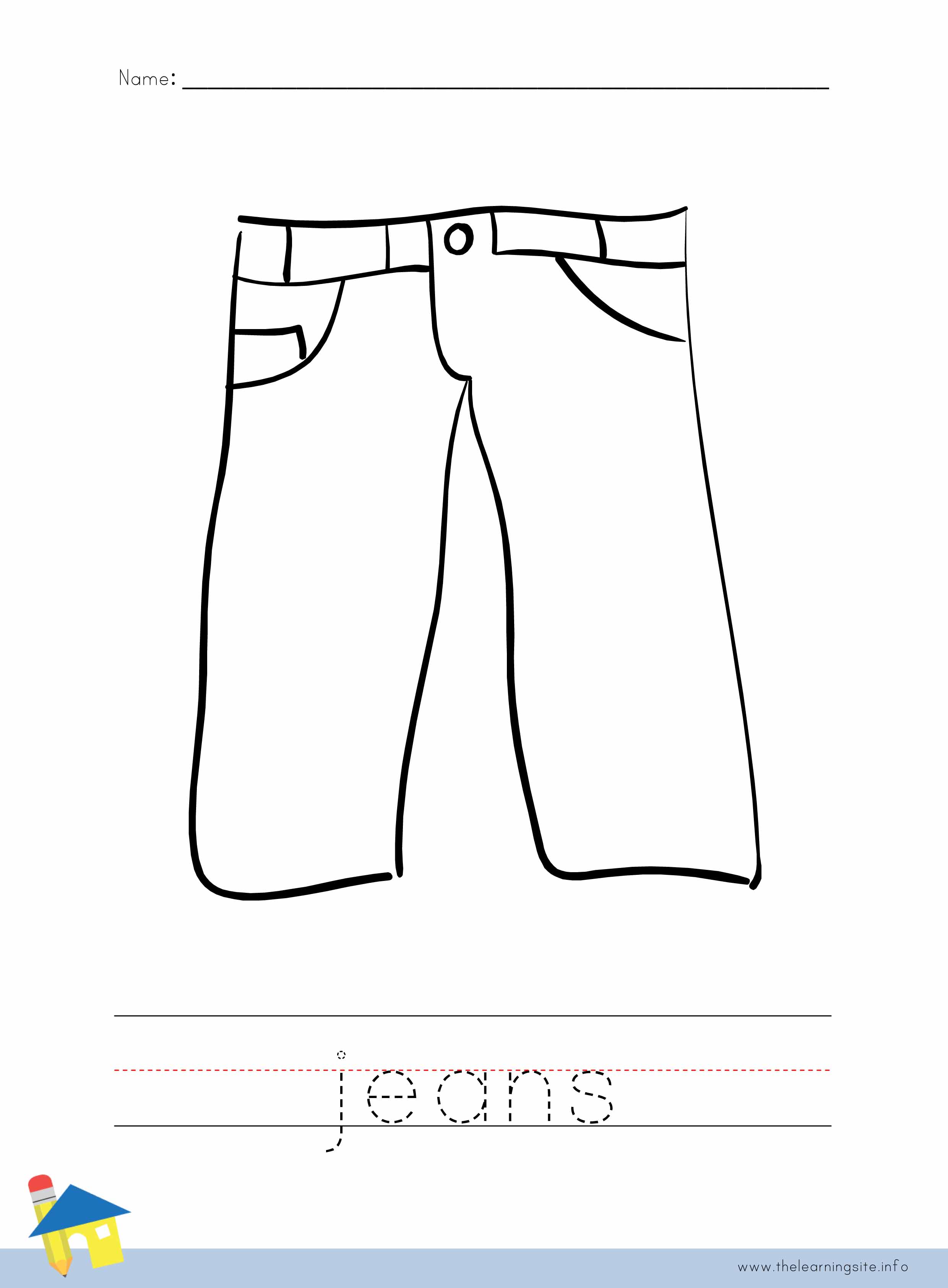 Jeans coloring #3, Download drawings