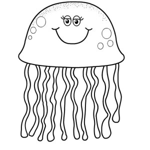 Jellyfish coloring #13, Download drawings