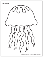 Jellyfish coloring #19, Download drawings
